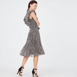 CLUB MONACO Saffra Sleeveless Printed Ruffle Dress size 00